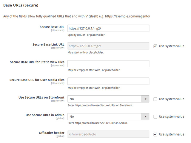 Activate ssl in magento