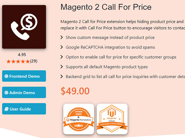 Magento 2 Call For Price