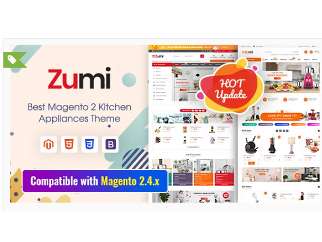 Zumi - Flexible and Modern Kitchen Appliance Magento 2 Theme
