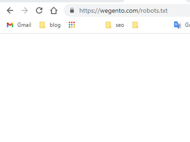 Configure the robot.txt file in magento2