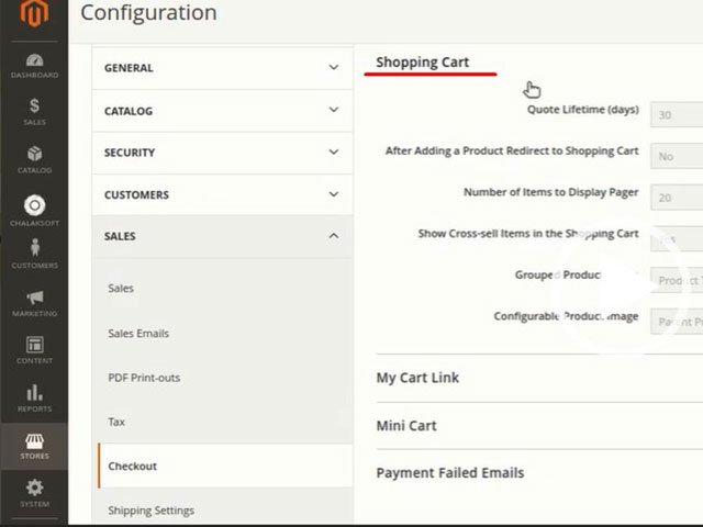 How to configure Magento 2 shopping cart