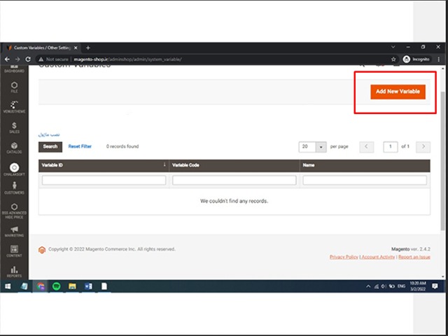  How to add a Custom Variable in Magento 2